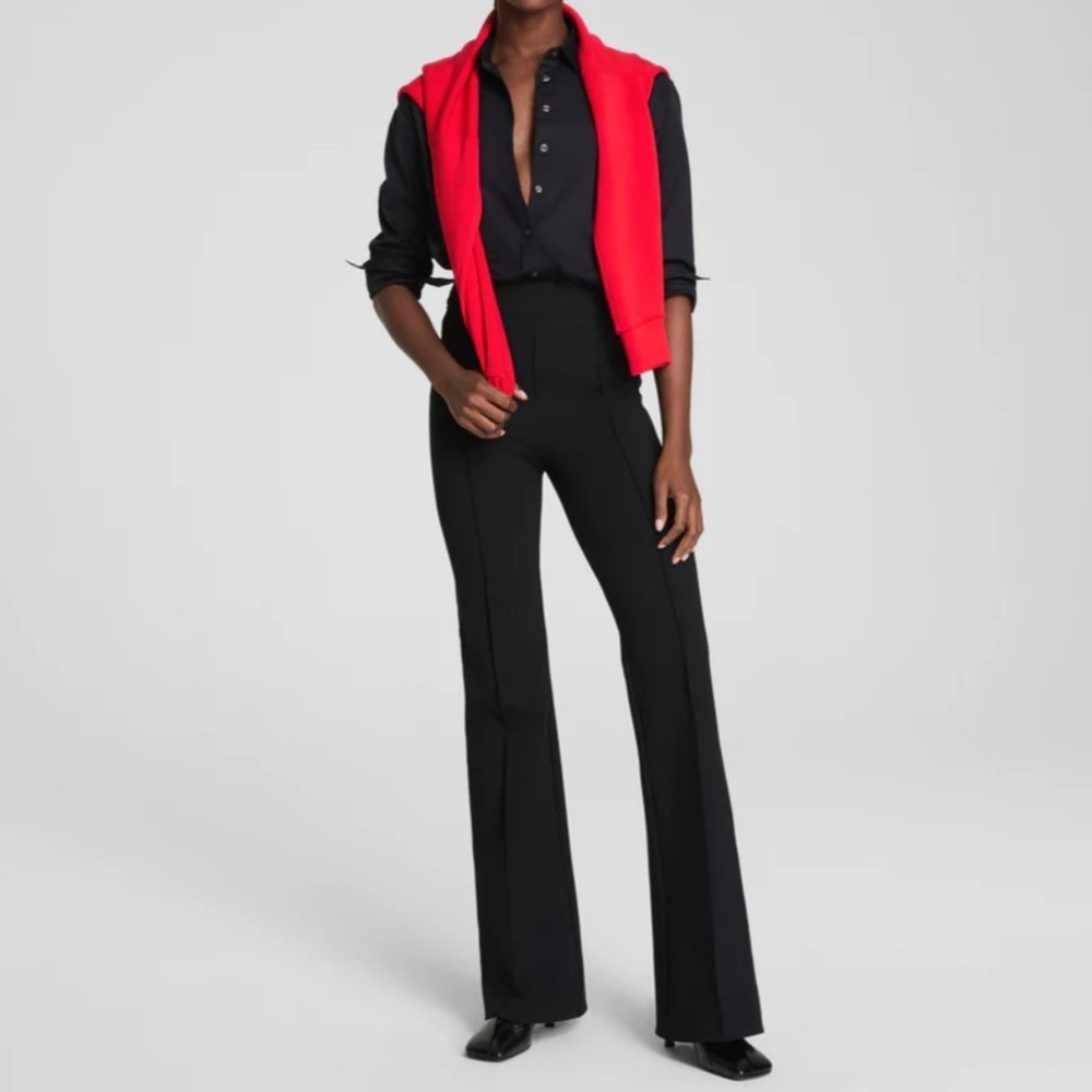 Spanx‎ SPANXsupersmooth PerfectFit Ponte Flare Pant Black Medium Petite MP